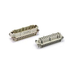 Insert HVE, Raccordement à vis, mâle, 12 pin, 16A, Polycarbonate, 24B|48B 